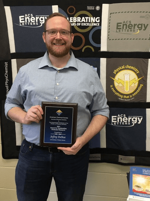 Jeff DuBose, Chemistry Graduate Student receives prestigious ACS Phys. Chem Division Award